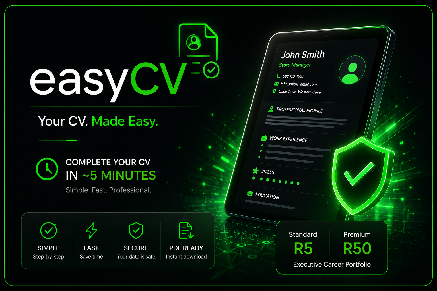 EasyCV — Your CV. Made Easy.